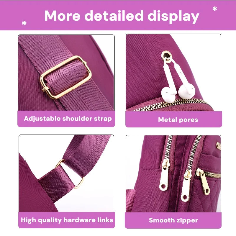 Quilted Sling Chest Bag for Women – Crossbody Shoulder Bag