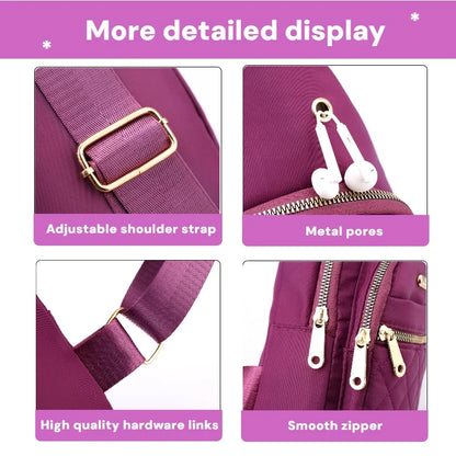 Quilted Sling Chest Bag for Women – Crossbody Shoulder Bag