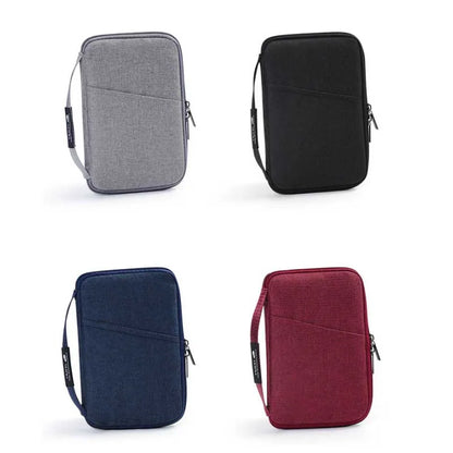 Travel Passport Holder Wallet Family Document Organizer with Zipper