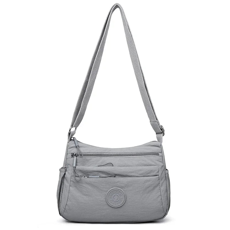 Women's Multi-Pocket Crossbody Shoulder Bag – Lightweight Nylon