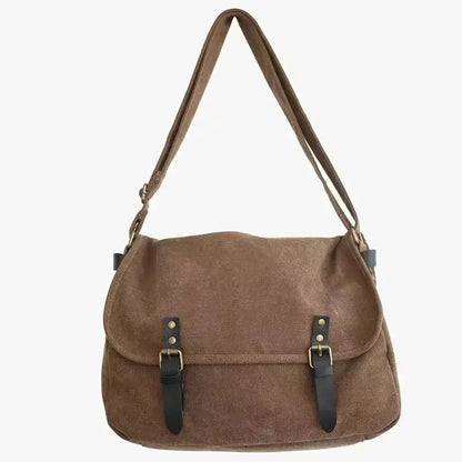 Canvas Messenger Bag – Large Capacity Vintage Satchel