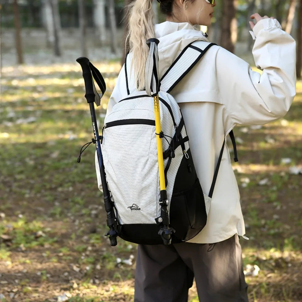 Large Capacity Hiking Backpack with Reflective Strip & Rescue Whistle