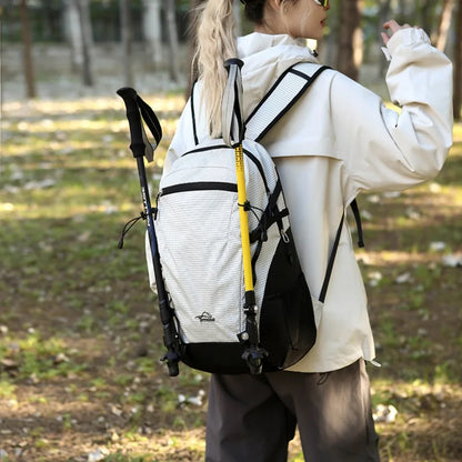Large Capacity Hiking Backpack with Reflective Strip & Rescue Whistle