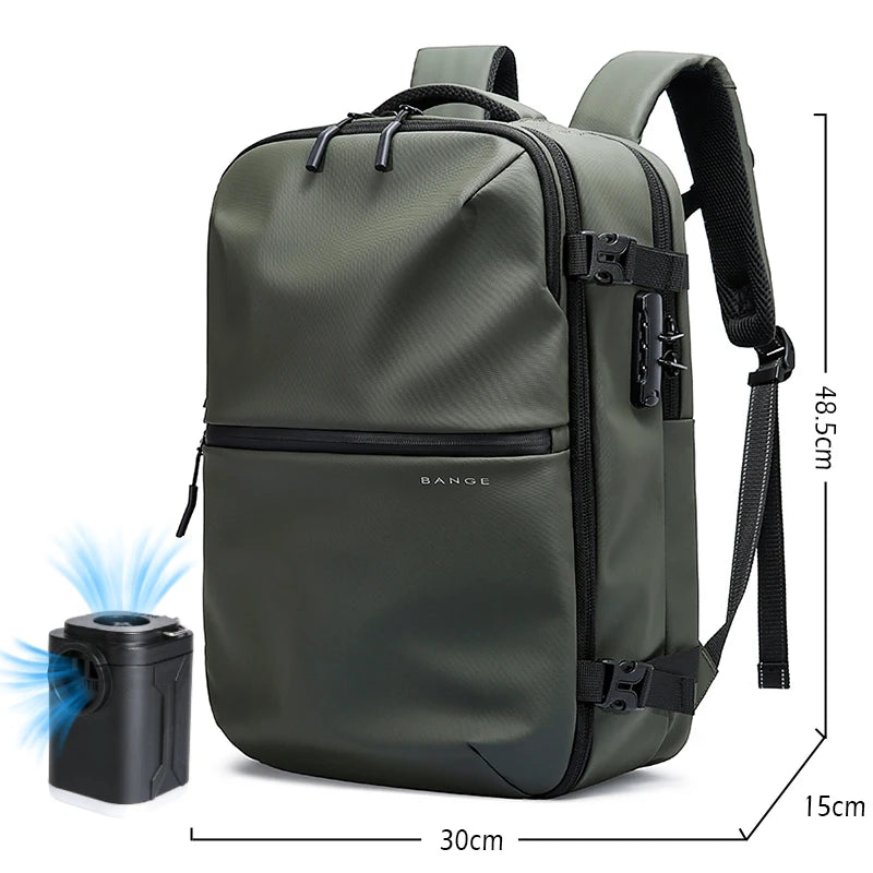 Anti-Theft Travel Backpack with Vacuum Compression & Laptop Compartment