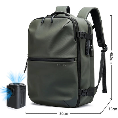 Anti-Theft Travel Backpack with Vacuum Compression & Laptop Compartment