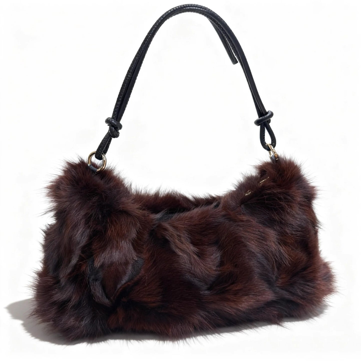 Luxury Europe America Women Real Fox Fur Bag Messenger Chain Shoulder Ladies Tote Handbag Crossbody