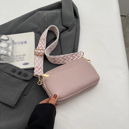 Vegan Leather Crossbody Bag for Women – Minimalist PU Shoulder Bag