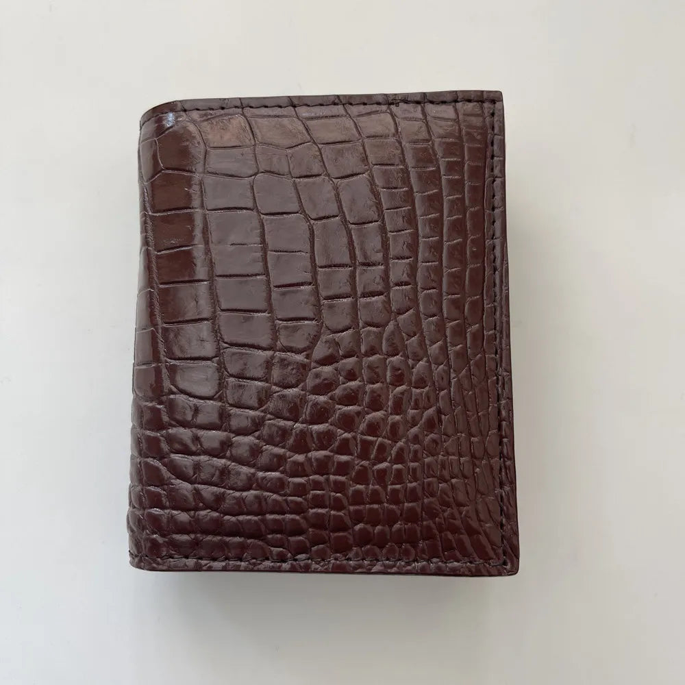 Men's Genuine Crocodile Leather Bifold Wallet