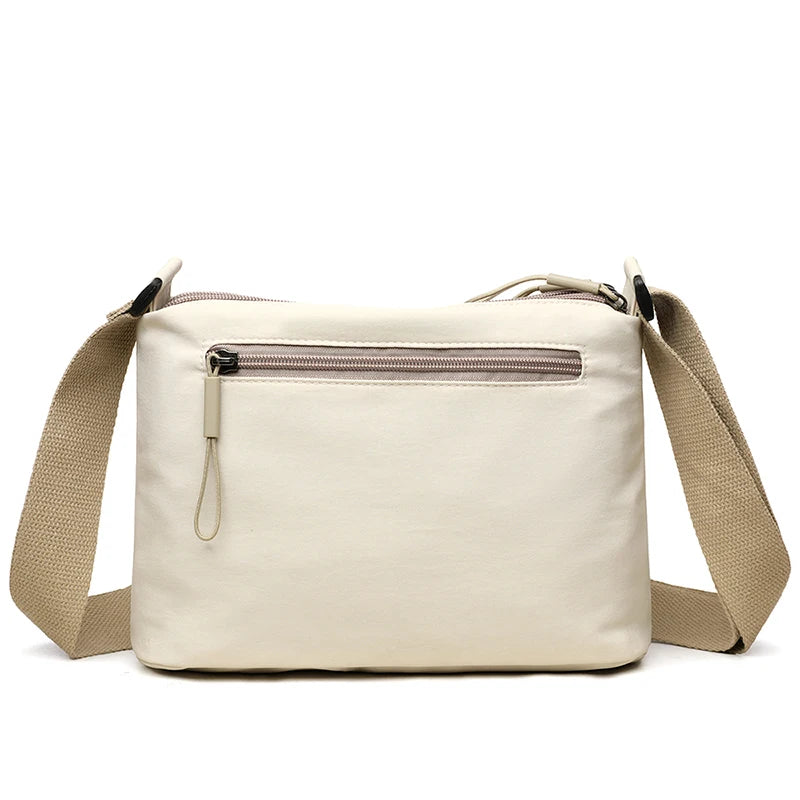 Women's Large Capacity Nylon Crossbody Bag – 3 Pockets