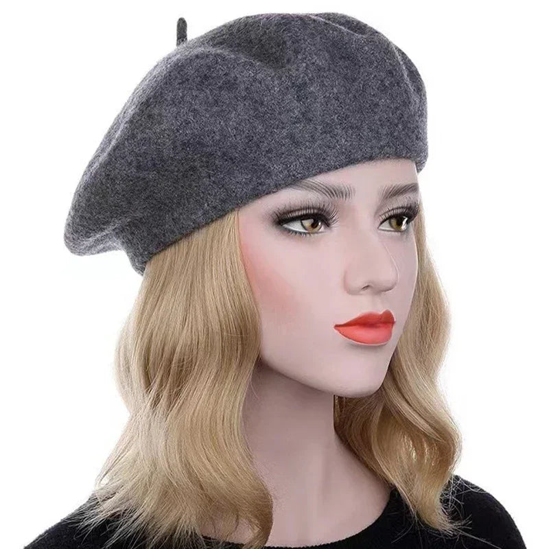 Wool Beret Hat – French Painter Style for Women & Girls
