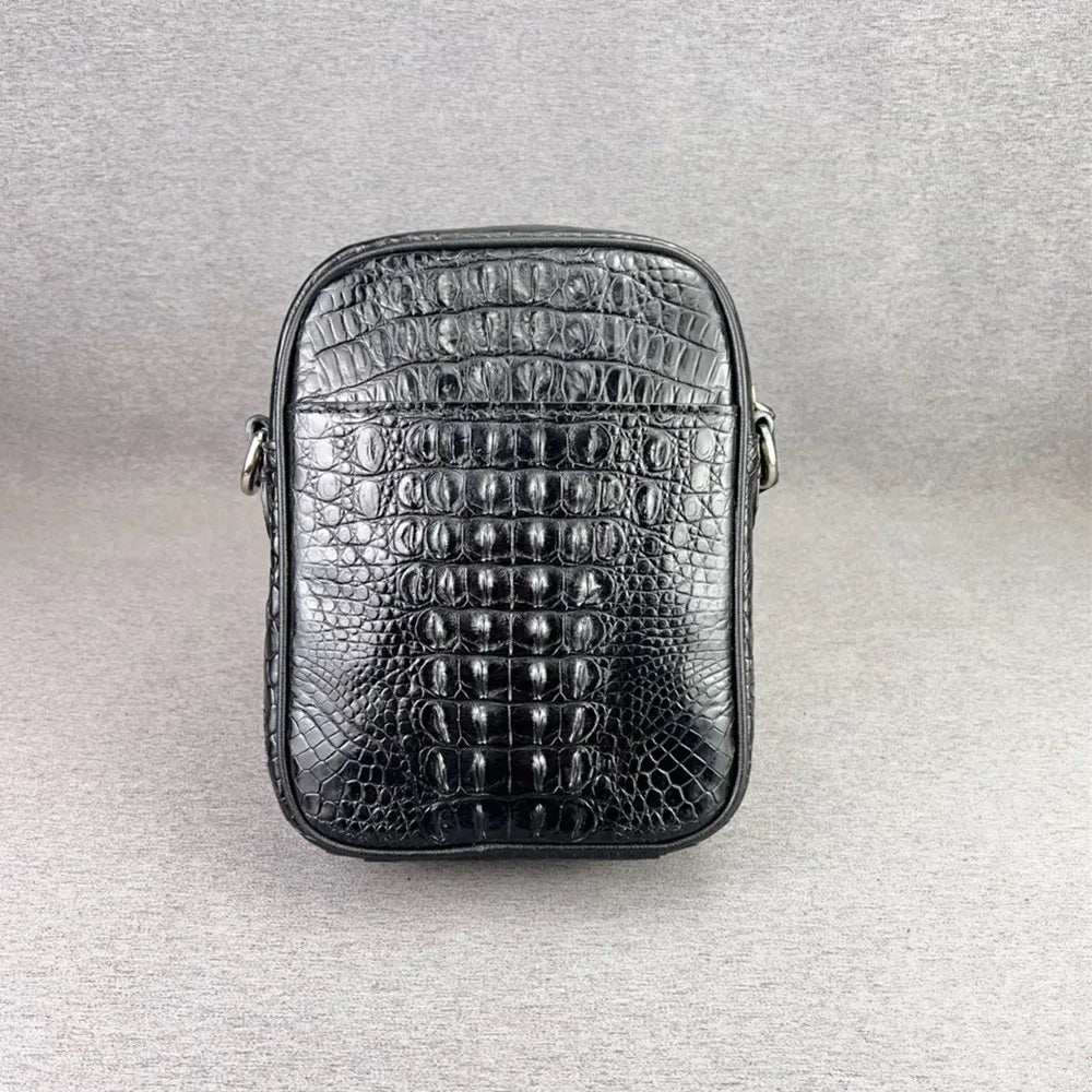 Genuine Crocodile Leather Crossbody Bag for Men