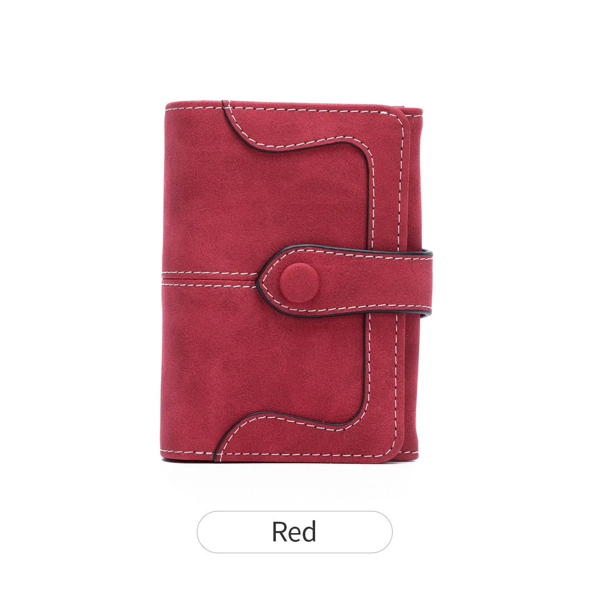 Women's Bifold Snap Wallet – Compact Vintage Short Purse