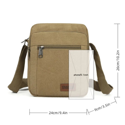 Canvas Crossbody Bag for Men – Vintage Messenger Sling