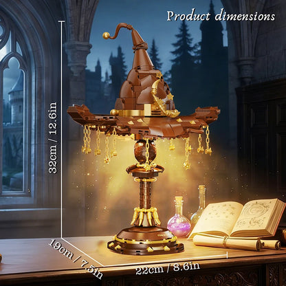 Magic Hat Lamp MOC Building Blocks Set – Fantasy Wizard Decor