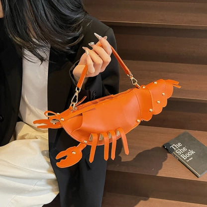 Lobster Shape Crossbody Bag – Novelty PU Leather Shoulder Bag