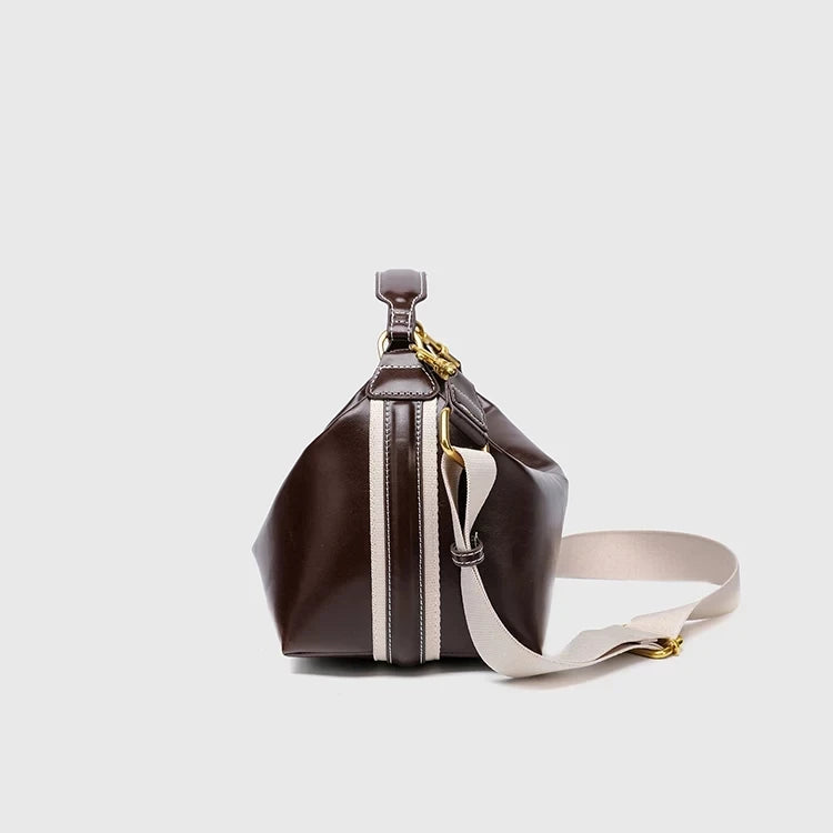Panelled Canvas Bucket Bag Designer Women Handbags Luxury Pu Leather Shoulder Crossbody Bags Wide