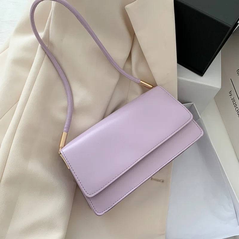 Women's Leather Shoulder Bag – Chic Underarm Handbag