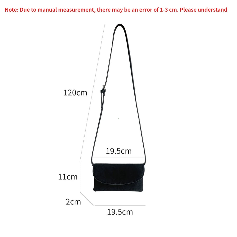 Suede Crossbody Phone Bag for Women – Lightweight Mini Shoulder Bag with Key Holder