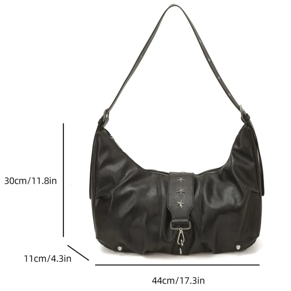 Retro PU Leather Crossbody Bag for Women – Large Capacity