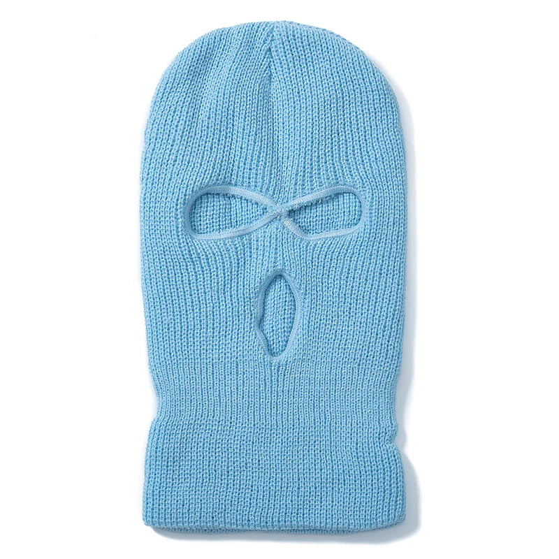Balaclava Ski Mask 3-Hole Winter Face Cover – Unisex Knit Beanie