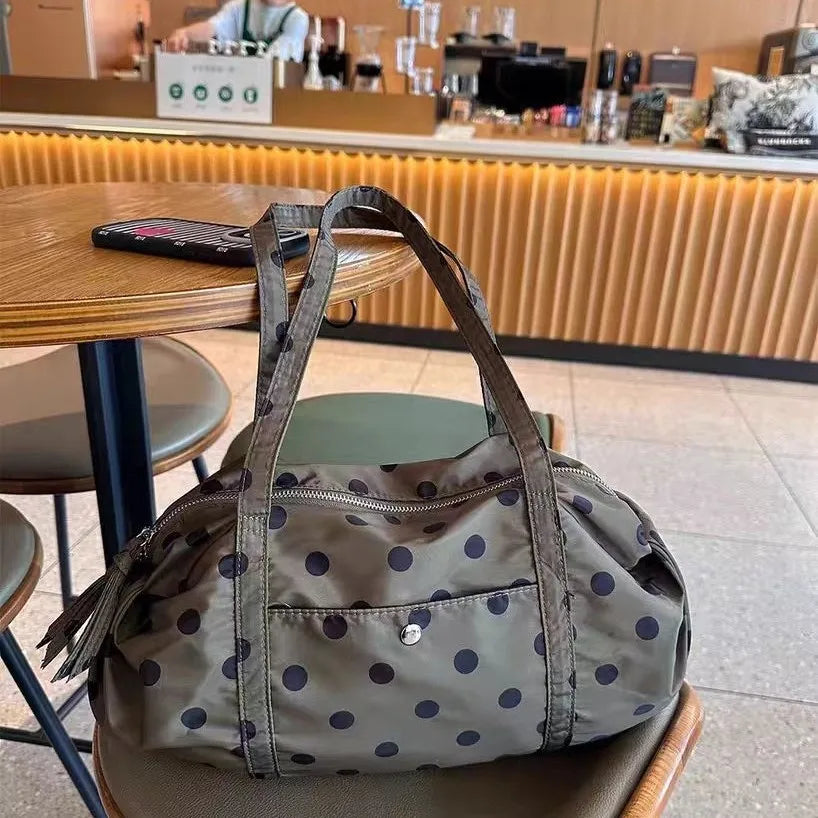 Large Capacity Nylon Shoulder Bag – Korean Casual Tote