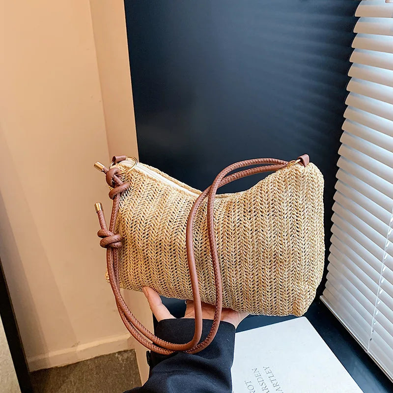Bohemian Woven Straw Bag – Women's Beach Crossbody