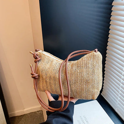 Bohemian Woven Straw Bag – Women's Beach Crossbody