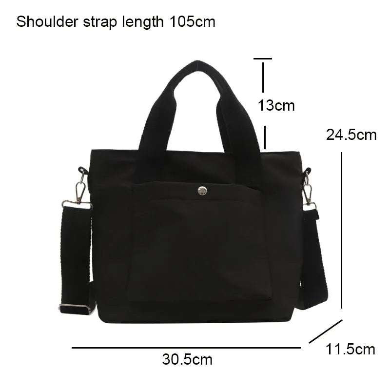 Large Capacity Canvas Crossbody Tote Bag – Women's Commuter Shoulder Bag