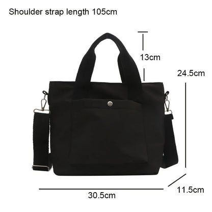 Large Capacity Canvas Crossbody Tote Bag – Women's Commuter Shoulder Bag