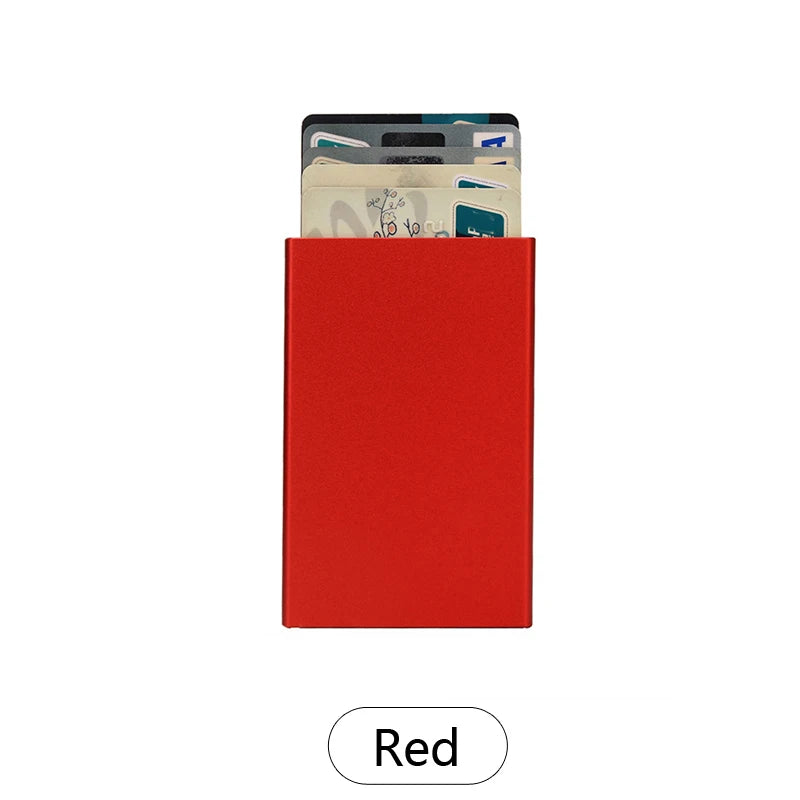 RFID Blocking Aluminum Card Holder with Auto Pop-Up
