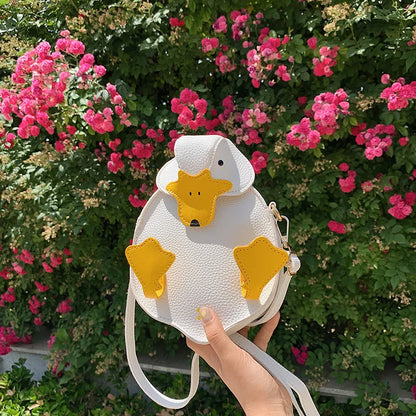 Cute Duck Crossbody Bag – Women's Cartoon PU Leather Shoulder Bag