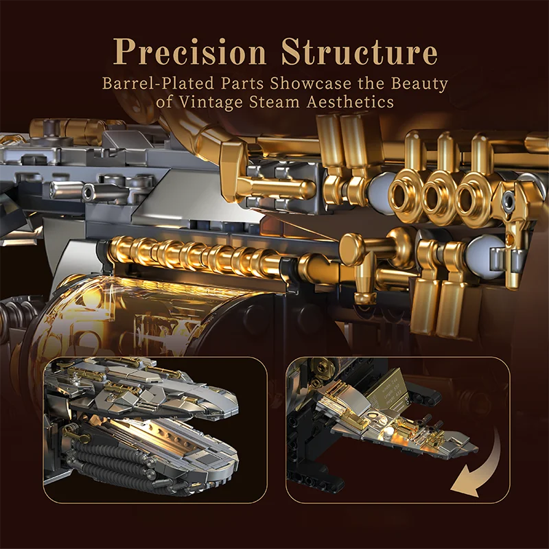 Steampunk Whale Airship MOC Building Set – 1979 Pieces