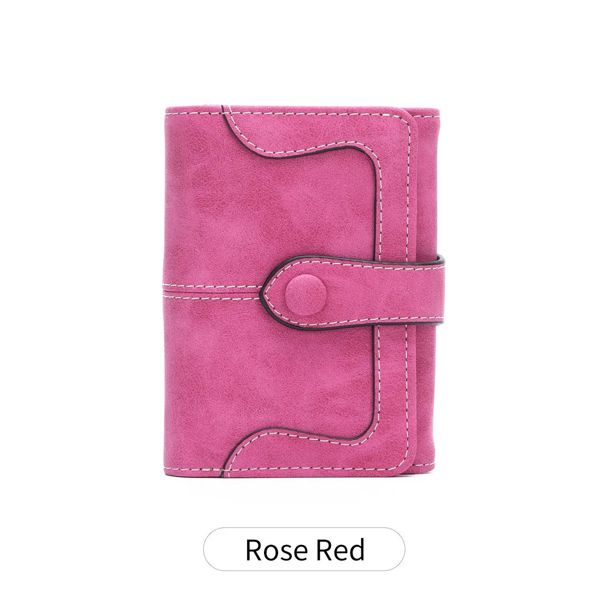 Women's Bifold Snap Wallet – Compact Vintage Short Purse