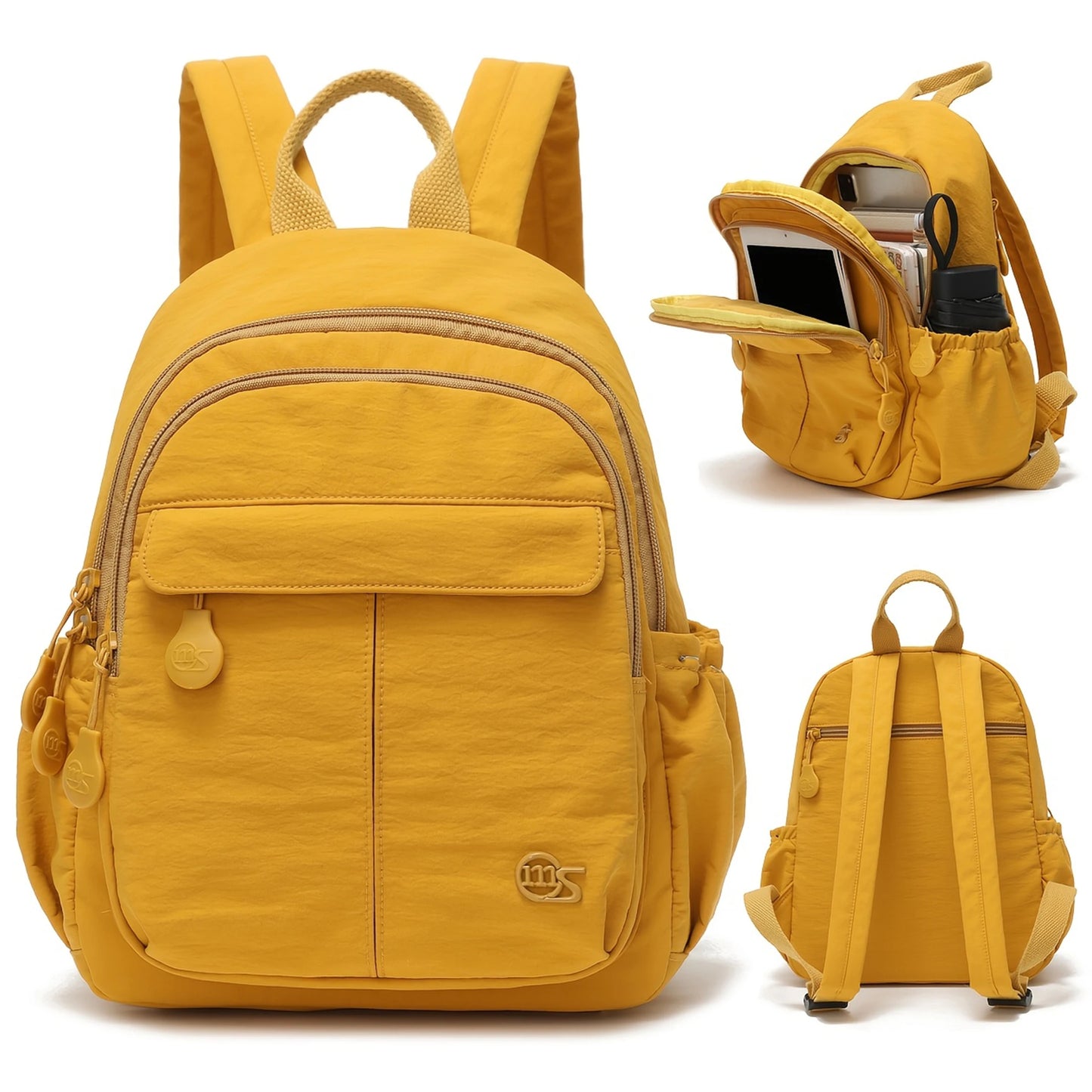 Women's Small Nylon Backpack – Multi-Pocket Travel Daypack