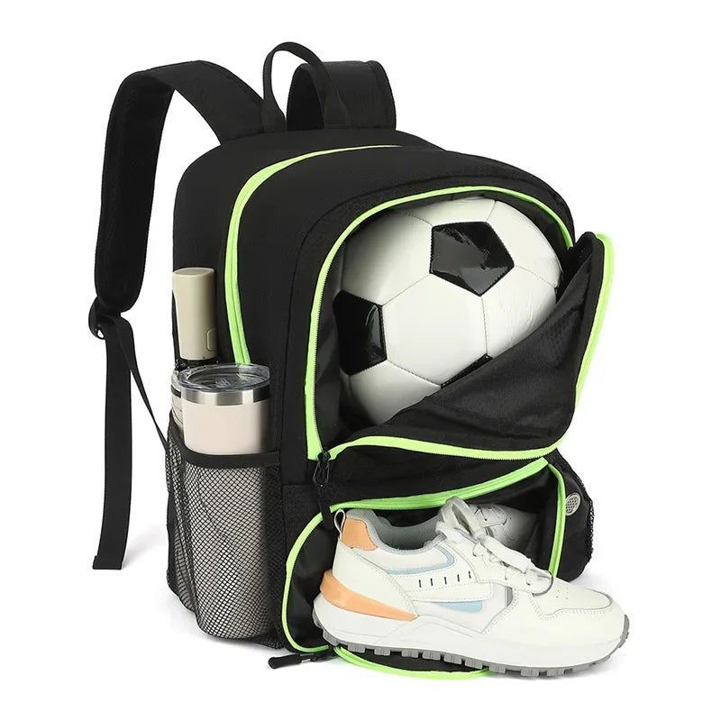Sports Backpack with Ball & Shoe Compartment – Large Capacity for Soccer, Basketball & Football