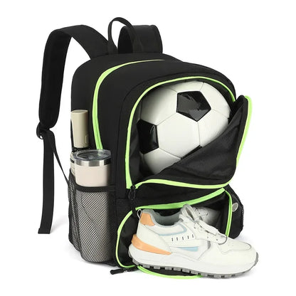 Sports Backpack with Ball & Shoe Compartment – Large Capacity for Soccer, Basketball & Football