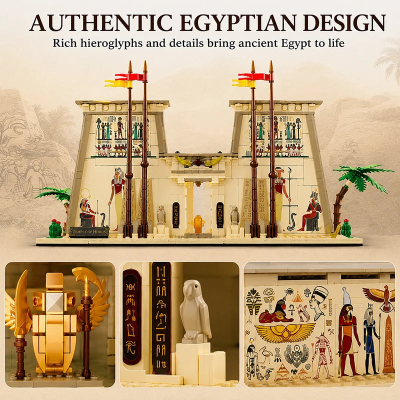 Temple of Horus MOC Building Set – Ancient Egypt Brick Model