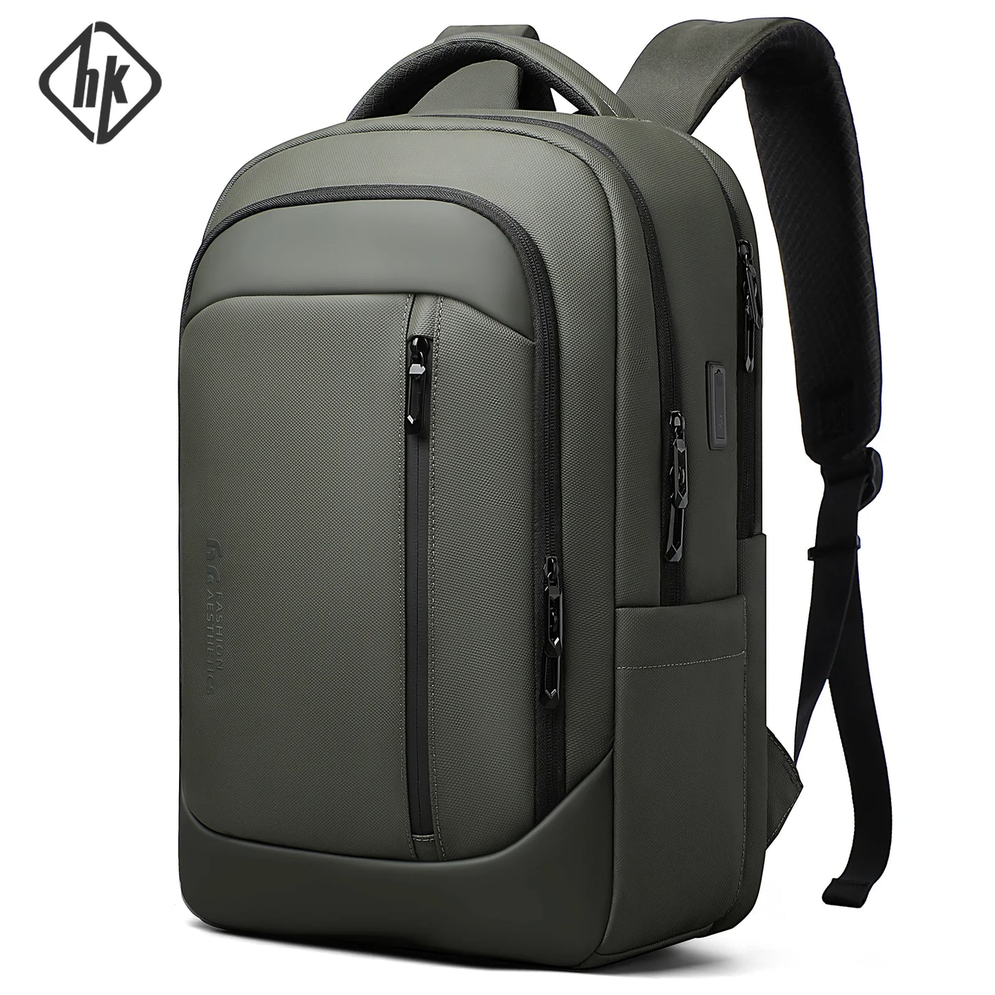 Business Laptop Backpack, Waterproof 17-Inch Bag with USB Port