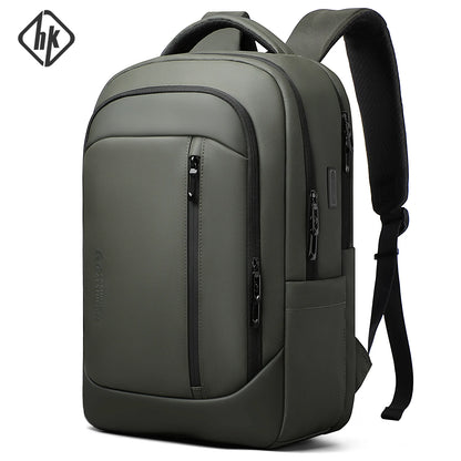 Business Laptop Backpack, Waterproof 17-Inch Bag with USB Port