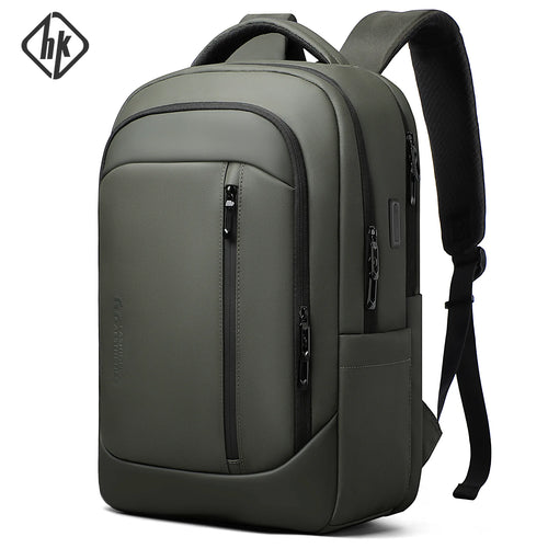 Business Laptop Backpack, Waterproof 17-Inch Bag with USB Port