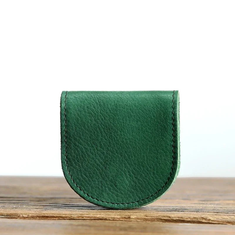 Genuine Leather Mini Coin Wallet – Compact Hasp Purse for Women & Men