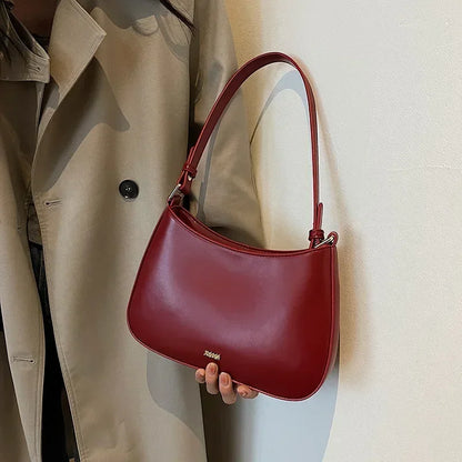 Red Underarm Shoulder Bags Women Texture Leather Crossbody Bag Luxury Designer Wedding Bride