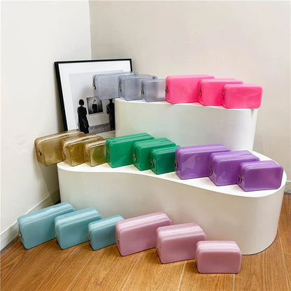 Large Capacity Waterproof Cosmetic Bag – PVC Travel Toiletry Organizer