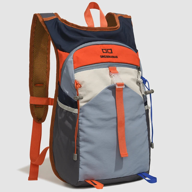 Contrasting Color Travel Backpack – Lightweight Outdoor Hiking Bag for Women
