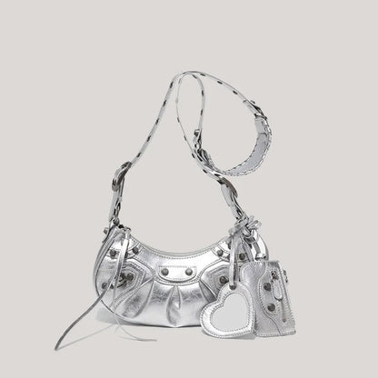 Crossbody Shoulder Bag for Women – Retro Studded Underarm Purse