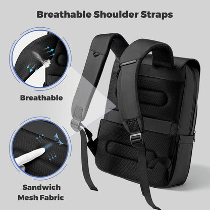 Vintage Laptop Backpack for Men – 15.6" Waterproof Travel Bag