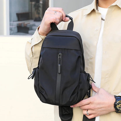 Men's Chest Bag Sling Bag with USB Charging Port