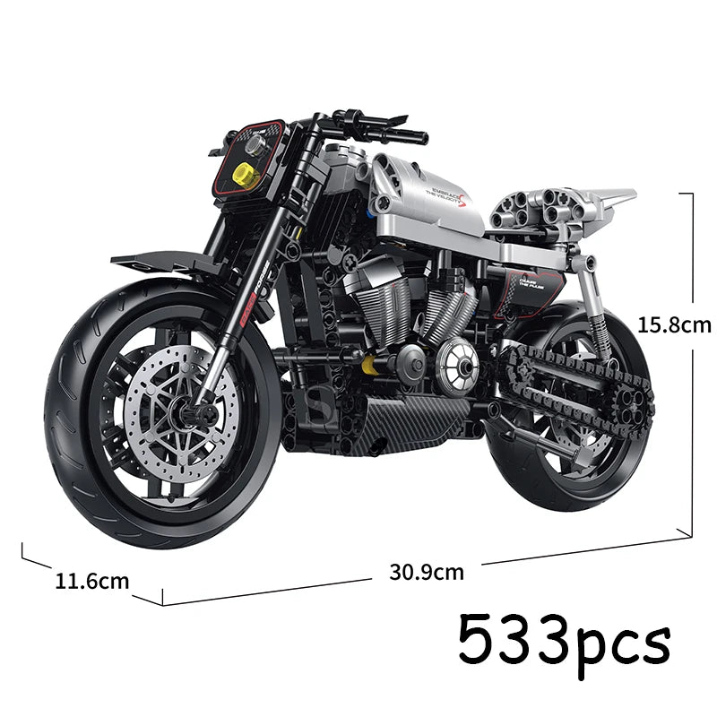 Motorcycle Building Blocks Set – 431pcs Chopper MOC Model Toy