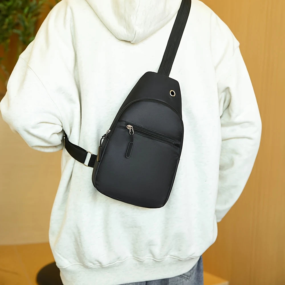 Crossbody Sling Bag – Oxford Cloth Multi-Pocket Chest Pack