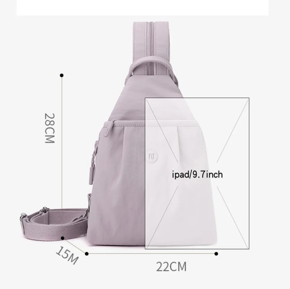 Women's Waterproof Sling Bag – Multi-Functional Crossbody Chest Pack